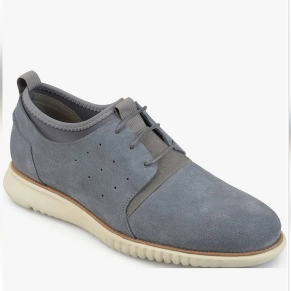 Vance Co Ludlow Suede Casual Lace Up Shoe in Grey - Picture 2 of 13